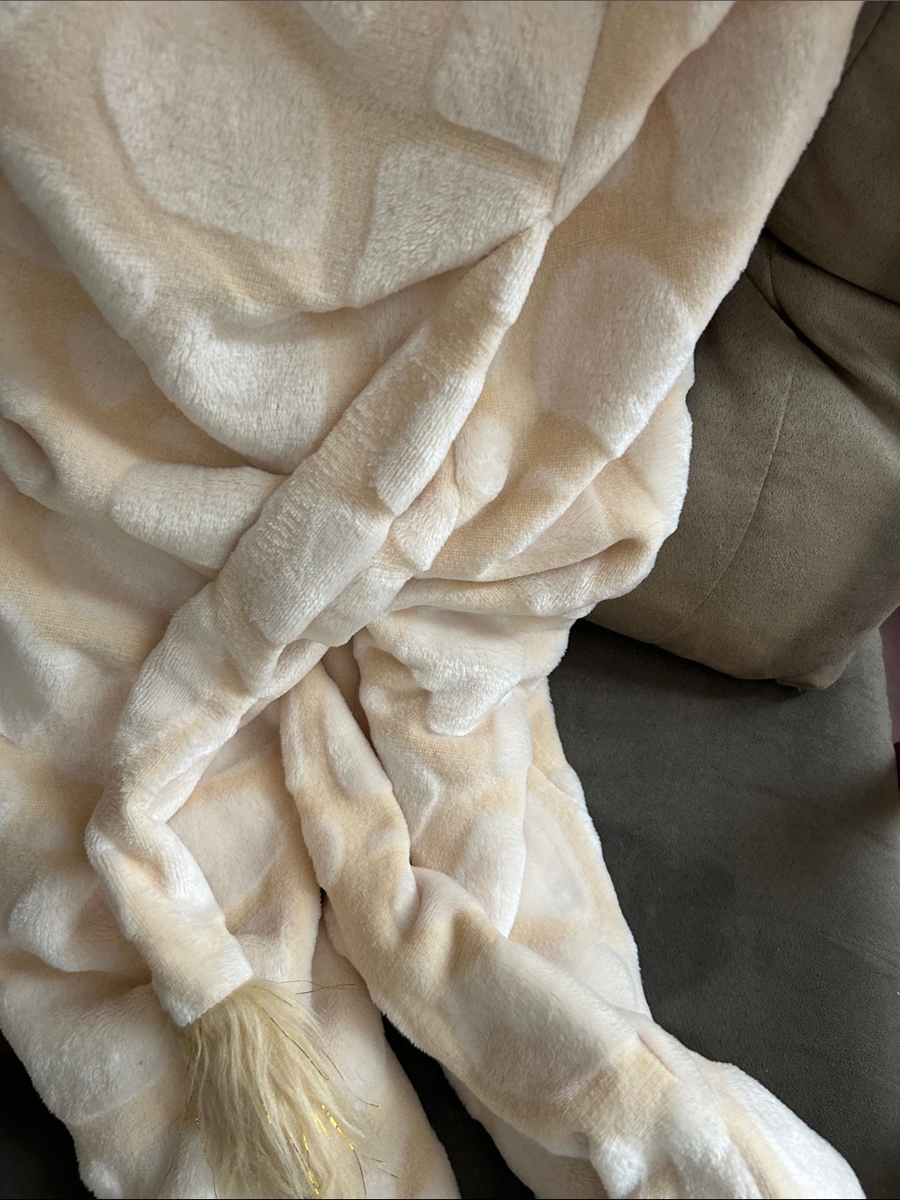 HalloweenPlush Giraffe Hooded Pajamas - Cream - Picture 5 of 5